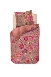 Pip Studio Bettwäsche Viva La Vida Pink Perkal Blüten Schmetterlinge Früchte Beeren Blätter, Größe:135 cm x 200 cm
