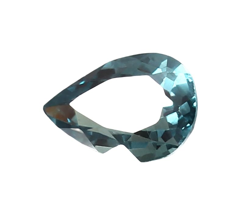 Tourmaline indicolite naturelle poire 12x8mm pour remplacer pierre de bague