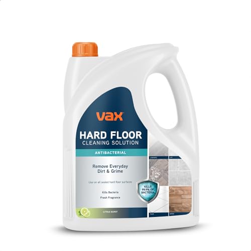 Vax 4L Hard Floor Antibacterial Cleaning Solution, Citrus Burst Scent, Removes 99.9% of Bacteria, 1-9-142097, Silver