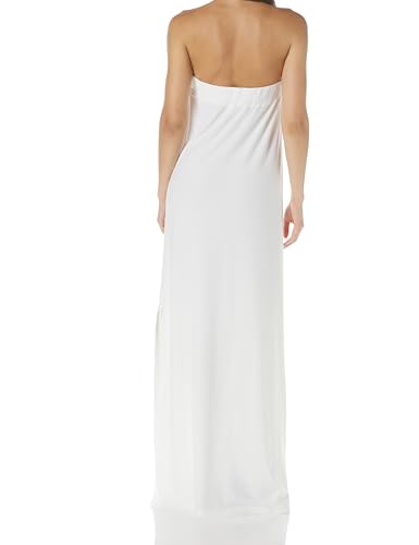Image of Norma Kamali Women's Strapless Tailored Side Slit Gown