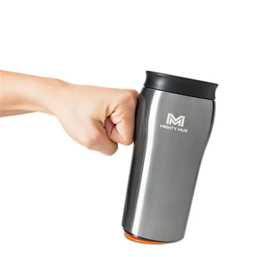 Mighty Mug | The Untippable Mug | Grips When Hit, Lifts for Sips | Insulated Stainless Steel Tumbler