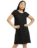  ONLY Damen onlBERA Back LACE UP S/S Dress JRS NOOS Kleid, Schwarz (Black Black), 40 (Herstellergröße: L)
