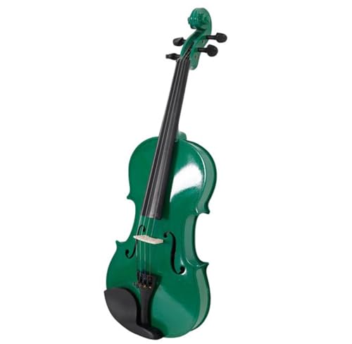 SADPRKR Juego de violín de madera natural, adecuado para principiantes y estudiantes, con caja, arco y cuerdas