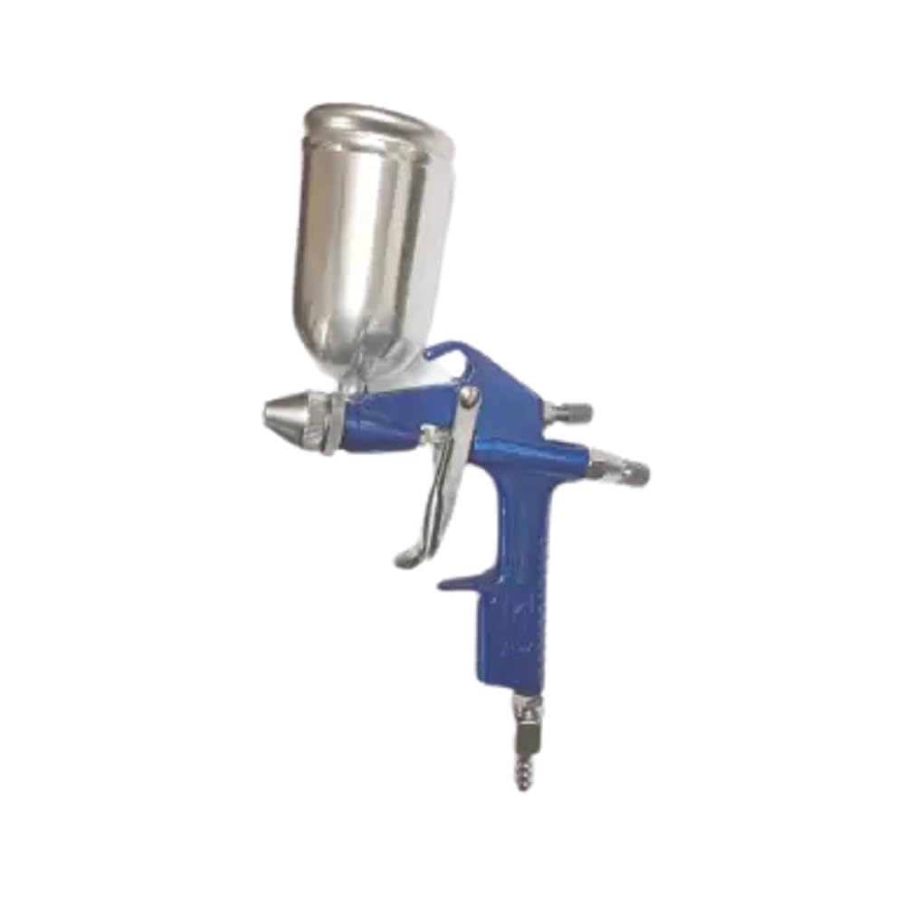Mkindustries Artist Paint Spray Gun Machine (Mini) Akari K-3 with 100 ml metal cup HVLP Sprayer (Grey)