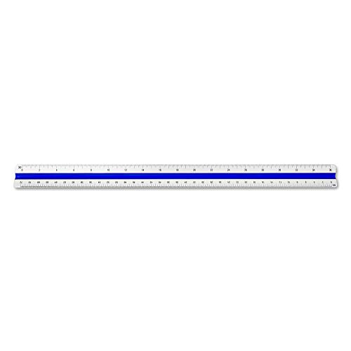 Image of Alumicolor Aluminum Engineer Color-Coded Solid Drafting Scale, 12IN, Silver