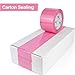 BOMEI PACK Pink Packing Tape 3 inch Wide, 6 Refills Rolls Color Pink Shipping Tape for Packaging, Moving, and Storage, 2.4 Mil x 110 Yards, Total 660yds