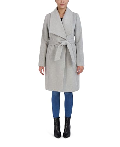 Image of Cole Haan Women's Belted Wool Blend Wrap Coat