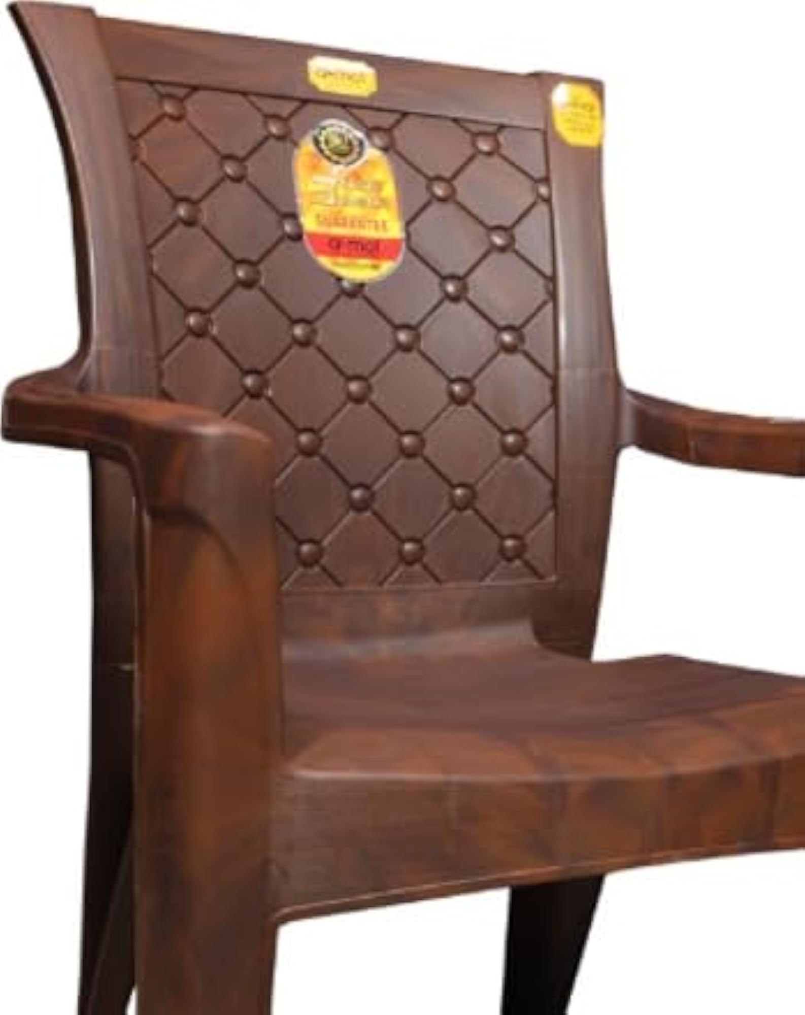 Comfortable Plastic Outdoor Chair with Armrests