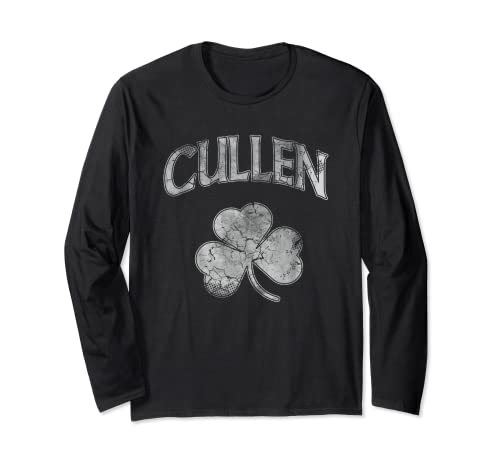 Cullen Irish Shamrock Hombres Mujeres Niños Niños Niñas Jóvenes Familia Manga Larga