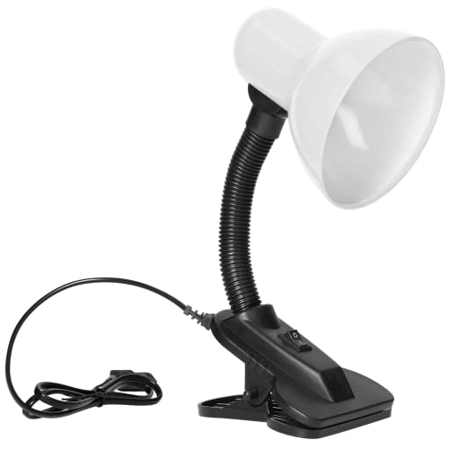 Virone LATSA Leselampe Bett E27 mit Clip 40W steel + plastic (Weiß) Cover