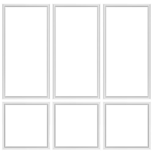 Molduras de estuco autoadhesivas de pared interior con 6 marcos decorativos modulares 7