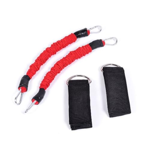 PHENOFICE Bandas de Resistencia para Piernas Rojas, Equipo de Fitness Material de Poliéster, Metal y Esponja, Adecuado para Entrenamiento en Casa y Mejorar la Velocidad de Movimiento