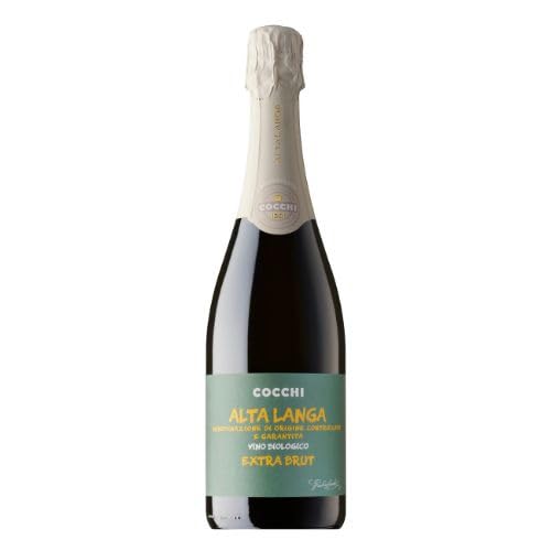 COCCHI Alta Langa DOCG Extra Brut Millesimato - Biologico - Metodo Classico - 12,5% in Vol. - 1 Bottiglia da 0.75 Lt - Grandi Vini dell'Alta Langa - Prodotto in Italia -