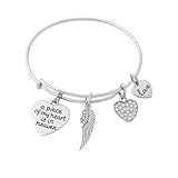 Infinity Collection Memorial Jewelry, Memorial Bracelet, A Piece of My Heart is in Heaven Bangle Bracelet