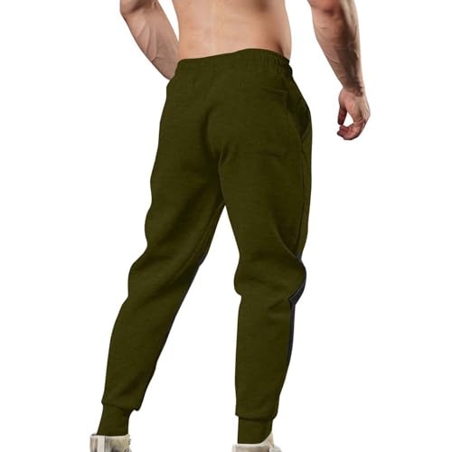 Men's Colorblock Sweatpants High Waisted Drawstring Loose Joggers Elastic Waist Relaxed Fit Track Pants with Pockets3