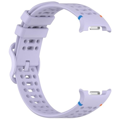 Helilyco Correa de reloj de silicona transpirable Watch8 para Classic de 47 mm, 40 mm y 44 mm, ligera, 19 g, ajustable de 5.5 para C8.7 pulgadas, blanco/azul/gris/morado