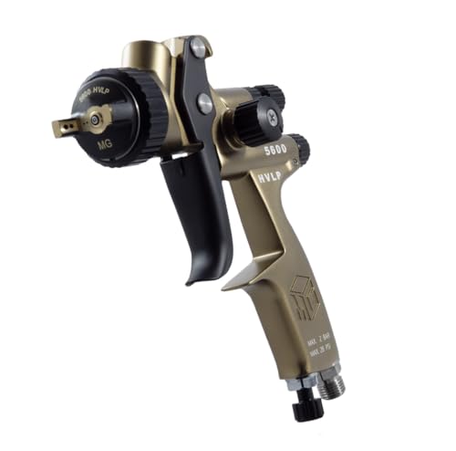 MG 5600H HVLP Spray Gun - Pro Grade (1.3, 1.4, 1.7, 1.9mm) - Automotive, Marine, Woodworking, DIY - Clear Coats, Primers-Nylon Cup and DPC (1.4mm)