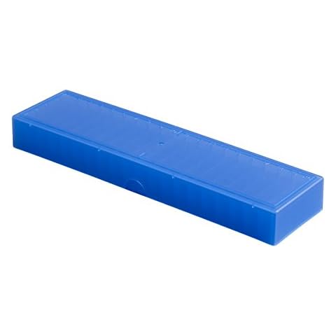 Camlab Plastics RTP/72400-B Storage Long Box, 100 Place, Polypropylene, Blue Cover