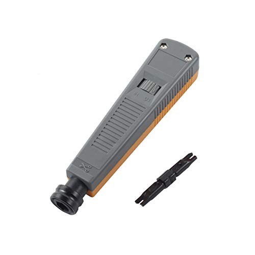 Teninyu Punch Down Impact Tool Kit With 110 Blade Type For Ethernet Punch Down Block Keystone Jack & Network Wire Cable Repair #TOP2