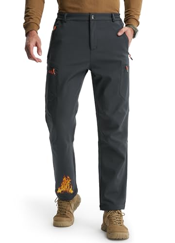 Libin Men's Fleece-Lined Snow Ski Hiking Pants