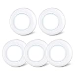 STAR-SPANGLED Tap Light Push Lights, Stick on LED Touch Puck Light AAA Battery Operated, Press Spot Lighting Indoor for Under Cupboard, Wardrobe, Cabinet, Closet, Kitchen (2.8inch, Cool White, 5 Pack)