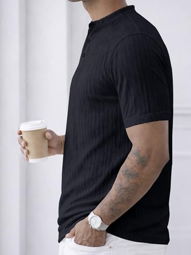 Image of Noble Monk Men's Solid Casual Shirt |Half Sleeve | Regular Fit |Stylish Shirt for Men
