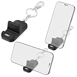 Ultra-Portable Keychain Design- Attach this lightweight phone stand to your keys, bag, or purse for instant access to hands-free viewing anytime, anywhere Perfect for Thin/No Case Phones- Mini Phone Stand Securely holds devices up to 0.4" thick, ensu...