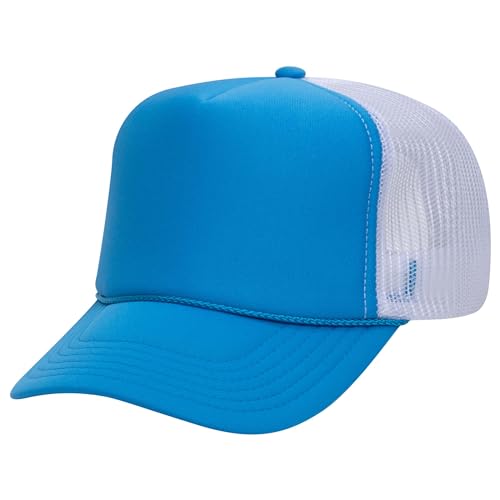 Image of OTTO Polyester Foam Front 5 Panel High Crown Mesh Back Trucker Hats in 97, Bulk, Wholesale