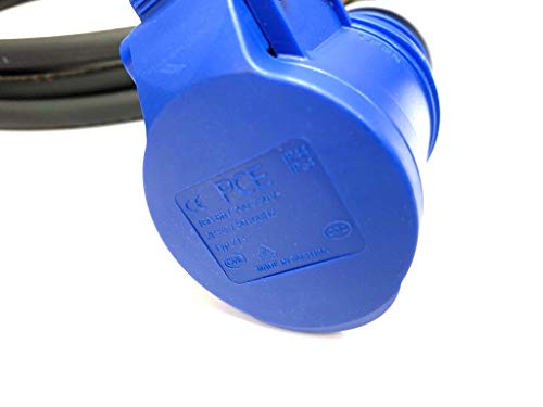 16 Amp 3 Pin 240V IP44 Extension Lead - PCE Blue - 2.5mm² Heavy Duty H07RN-F Rubber Cable - 16A HO7 (50 Metre) - Image 3