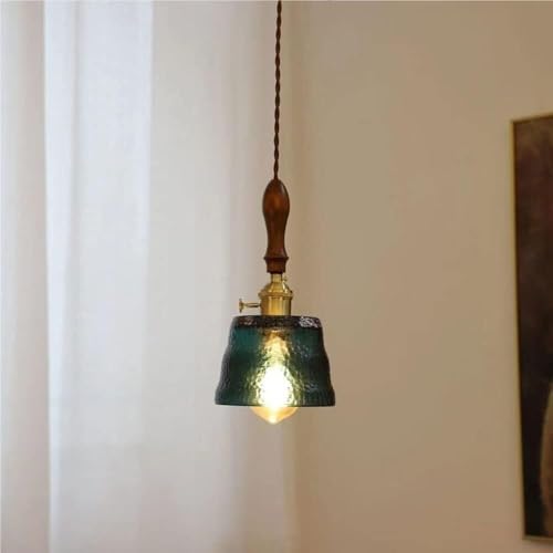 Verre vintage vert pour suspension design épuré E27