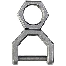 MecArmy Titanium rotatory D shape key ring, Utility Keyring with Screw Shackle, Car Key Tool Key Ring for Everyday Carry Medium