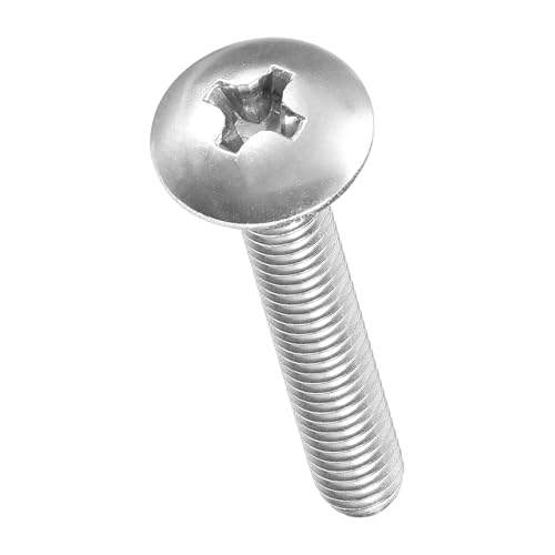 METALLIXITY Viti a testa cilindrica Phillips (M4-0.7x22) 100Pz, Bulloni per mobili a testa tonda con innesto Phillips in acciaio - per lavori in legno e assemblaggio mobili, Argento