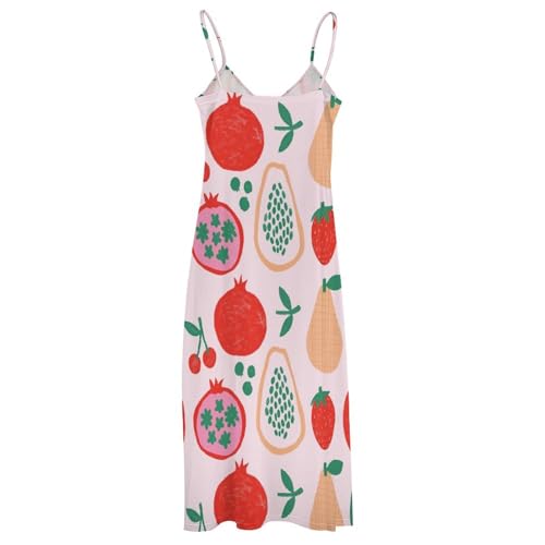 Robe Longue pour Femme Ete Imprimé Fruit - Robe Maxi Plage & Voyage - 4