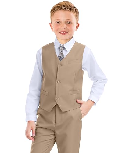 Boys' 5 Piece Formal Suit Set for Weddings
