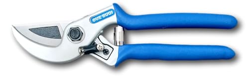 DUE BUOI B53/21 Agricultura Giardinaggio Forbici Potatura a Battuta, Acciaio C60, 21 cm, 210 gr, Manico in Alluminio, Lame Sostituibili