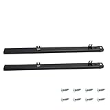 MroMax 14-Inch Cold Rolled Steel Drawer Slides, 2 Fold Ball Bearing Slide Track Rail 2 Sections Steel Heavy Runners Ball 27mm Wide 55lb Capacity Black 1 Pair