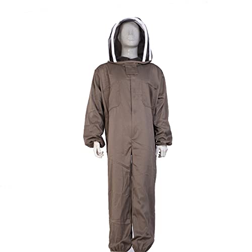 UOBEKETO Imker Professioneller Overall Imkeranzug mit selbststützendem Schleier für Bienenhüter, inklusive Schutzhandschuhe Cover