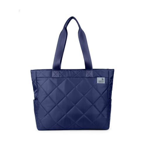Image of COUNSELOR Tote Bag for Women, Premium Quilted, 11.8L Spacious Handbag with 16-inch Laptop Sleeve, Lightweight Durable Polyester Tote with Multiple Pockets, Travel & Everyday Use (AURA)