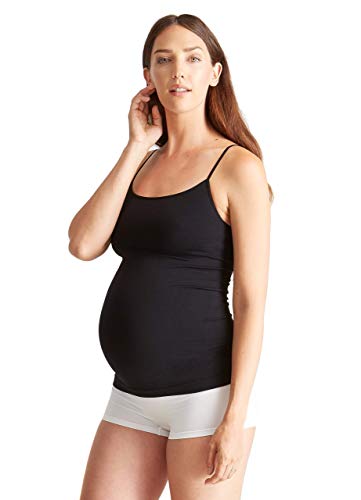 Ingrid & Isabel Seamless Maternity Cami | X-Long | Designed For Growing Bellies Black #TOP4
