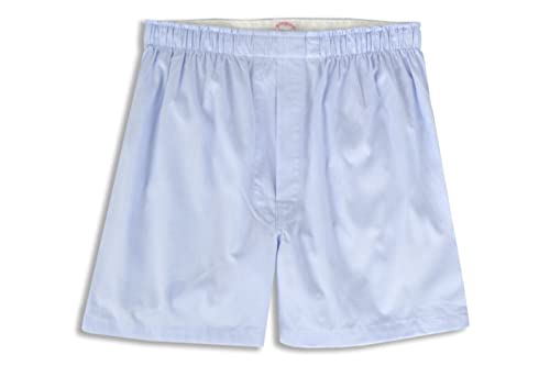 Brooks Brothers Men's Regular Fit 77381 Micro Check 100% Cotton Boxers Shorts, Light Blue2