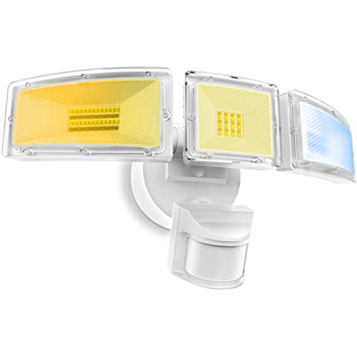 SAATLY LED Security Floodlights, Motion Sensor Outdoor Lights, 3 CCT