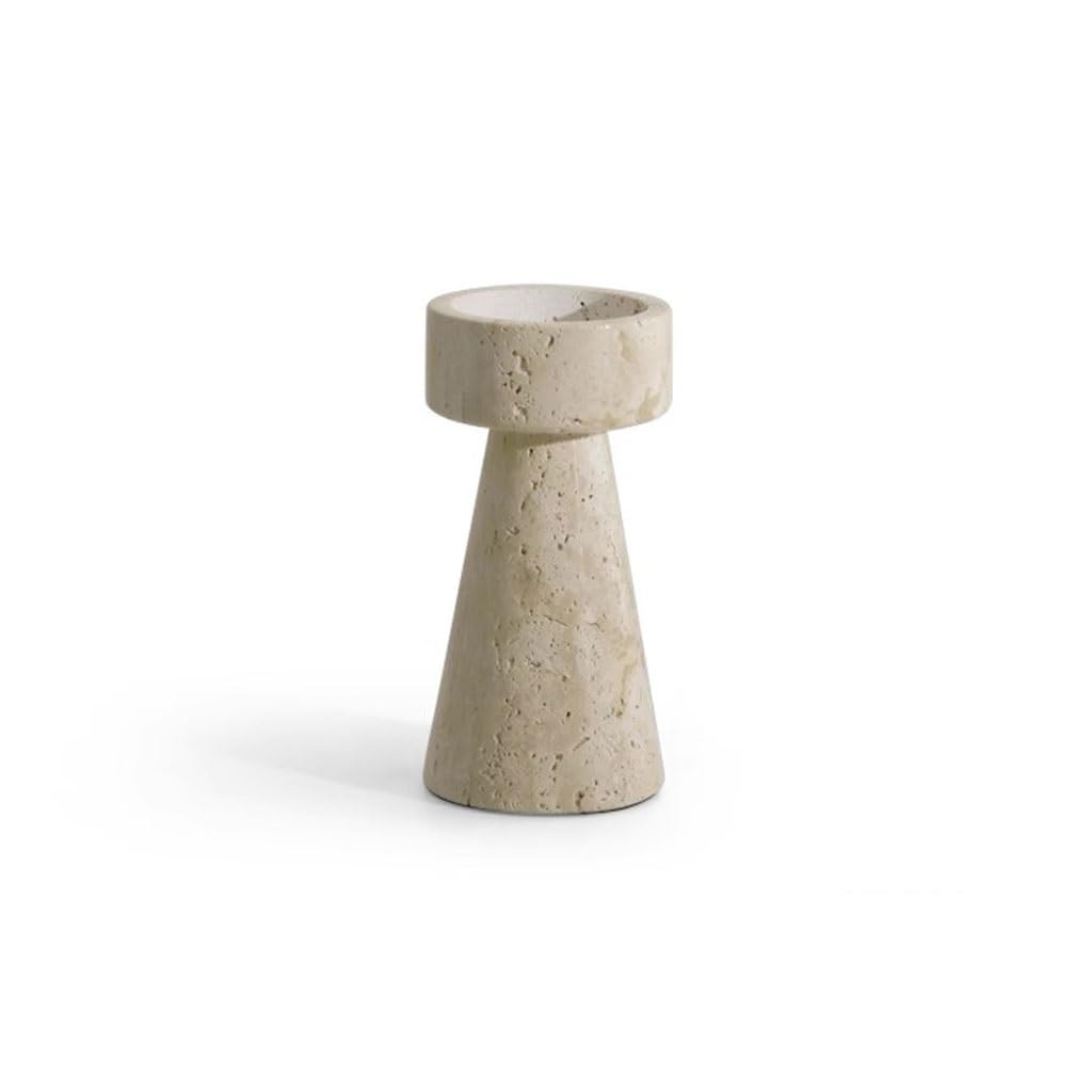 Eines A Candlestick Holders Homestay Candle Holder Decoration Simple Home Travertine Candle Holder Decoration Candlesticks Holders For Home Decor(A)