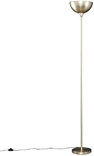 MiniSun Modern Matt Black Uplighter Floor Lamp with a Bowl Shaped Shade