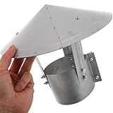 Stainless Steel Chimneys Cap Exterior Stove Pipe Topper Adjustable Chimney Caps Spark Flue Rain Covers, 3' 4' 6', for Roof Stove Exhaust Rain Hat Flue Cap Weather Resistant Design(3.1in(80mm))