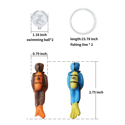 Image of Aquarium Ornament, 2 Pcs Fish Tank Decorations Floating Decor Octopus with Floating Device,Cute Fish Tank Accessories for All Kinds of Simulated Underwater World
