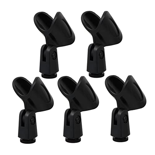 GALPADA Microphone Holder Clips Set of 5 Easy Install Clip-on Mic Stand for Ktv Stage and Home
