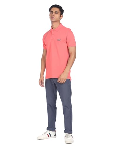 Image of U.S. Polo Assn. Slim Fit Polo T-Shirt for Men- Ribbed Collar, Pique Knit - Half Sleeves Casual Mens Tshirt