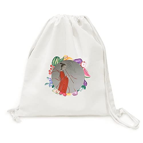 Sac en tissu pliable à sangle rouge chinois idéal pour fruits et légumes