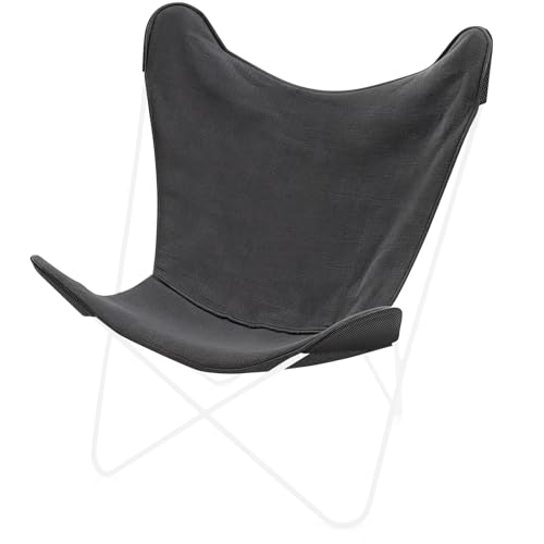 ADXTPB Butterfly Chair Replacement Cover Waterproof Relaxing Butterfly Chairs Covers for Indoor or Outdoor Olefin Cover ONLY (Dark Grey)