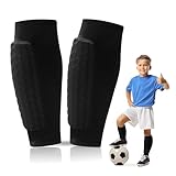 Schienbeinschoner Kinder Fussball Stoßfest, Schienbeinschoner fußball Herren Rutschfestes&Atmungsaktives Nylon-Design, Elastizität Shin Pads Football für Männer und Frauen(Schwarz-S